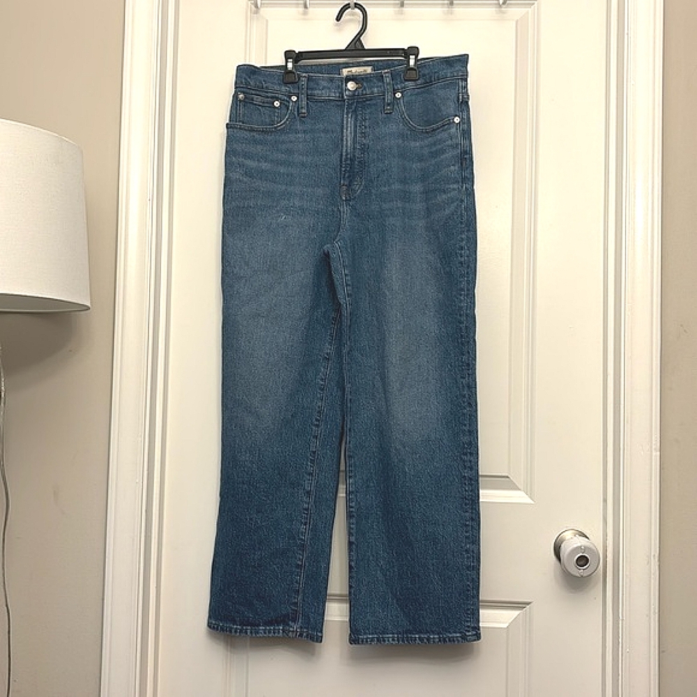Madewell Blue Flare Wide Leg Jeans